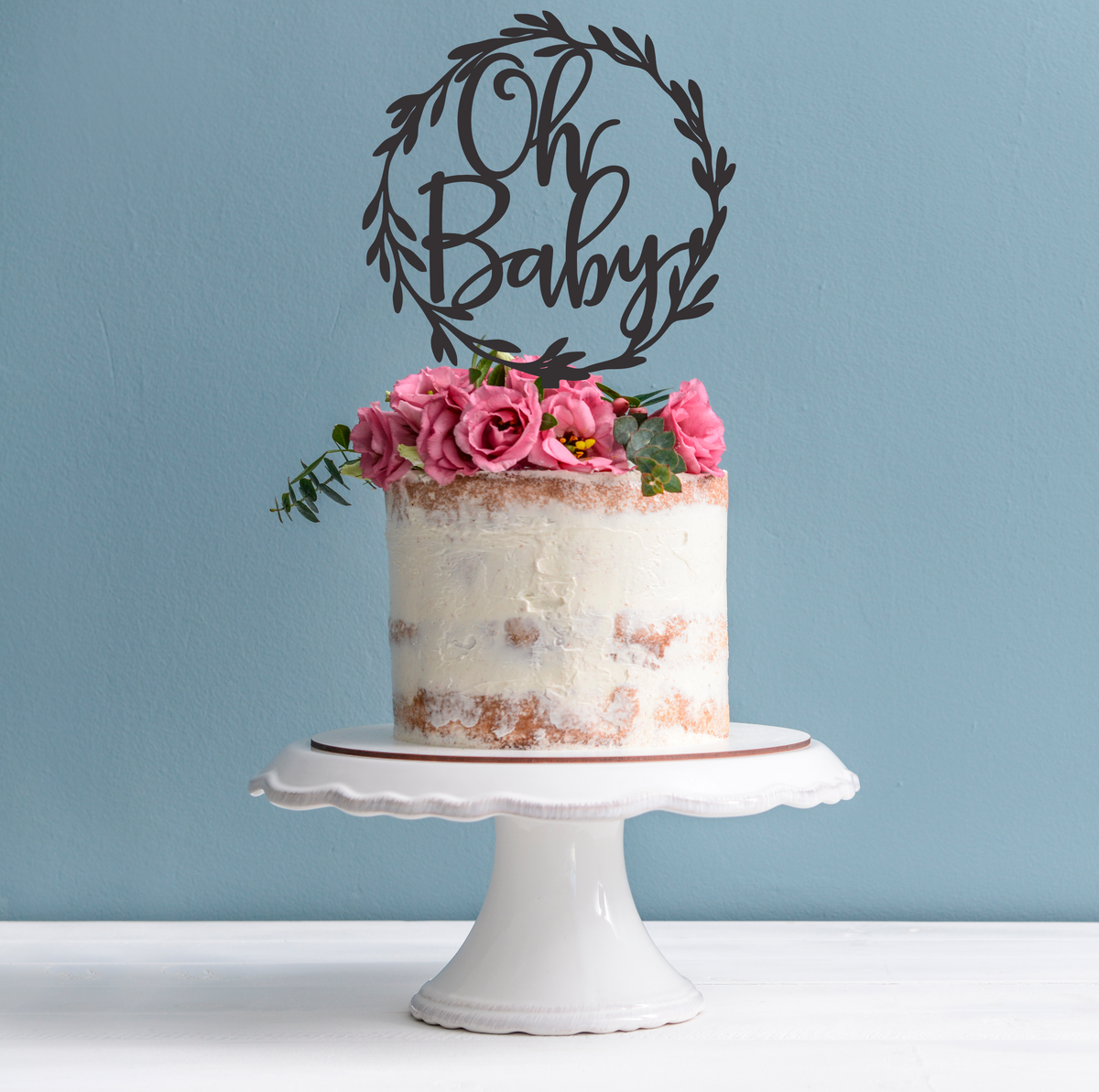 Oh Baby Shower Cake Topper – Z Create Design