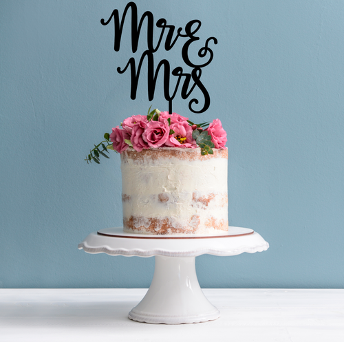 Mr & Mrs Cake Topper - Wedding Cake Decoration