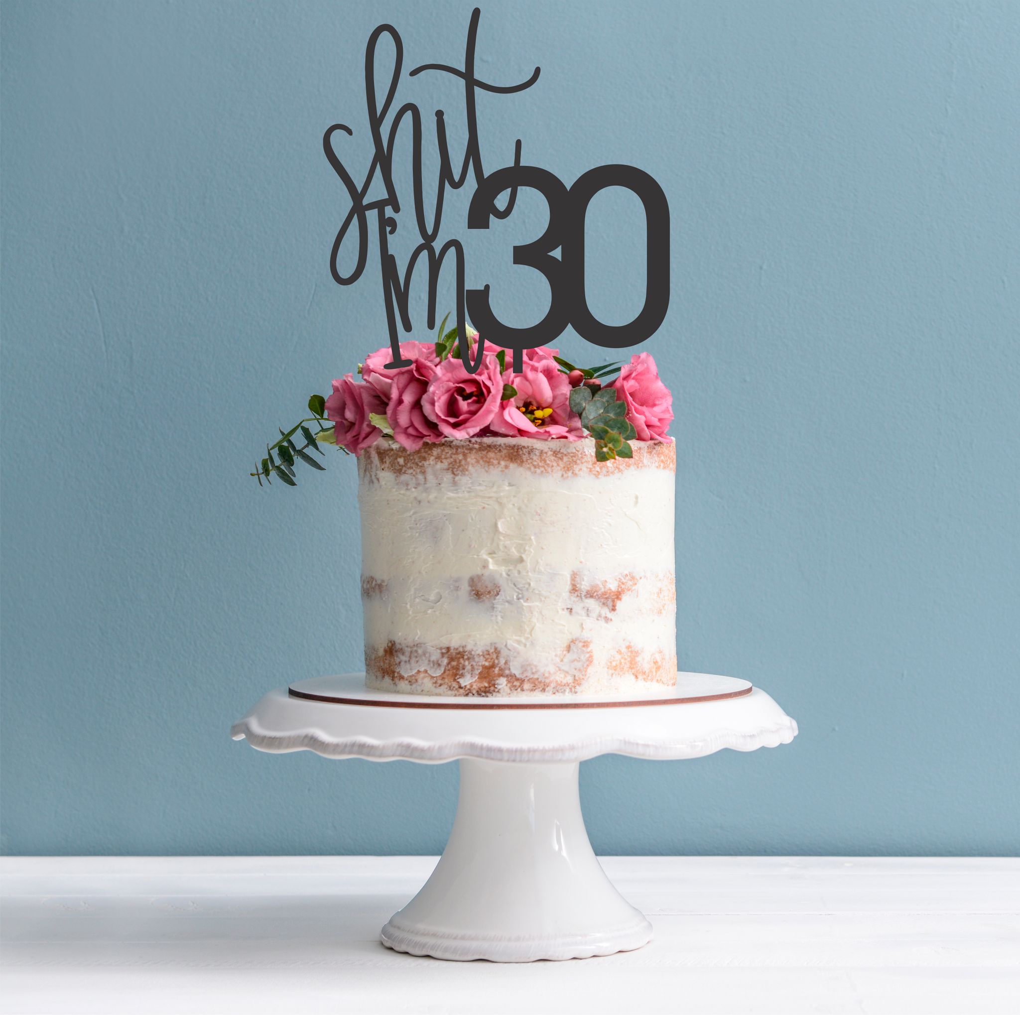 Close Up Of 30th Birthday Cake |