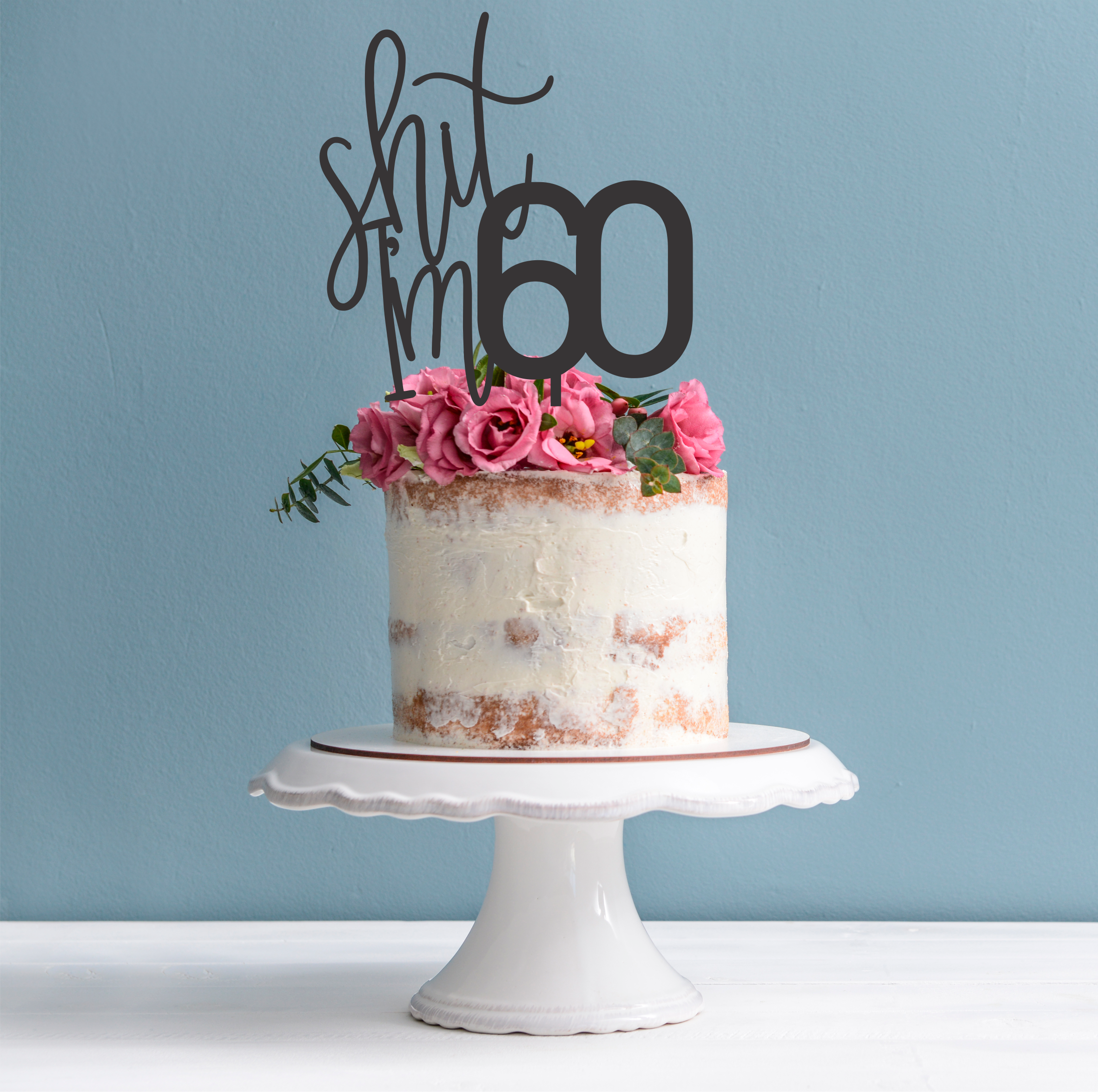 60th Birthday Cake Topper Age Sixty 60 Year Birthday Wood - Etsy Sweden