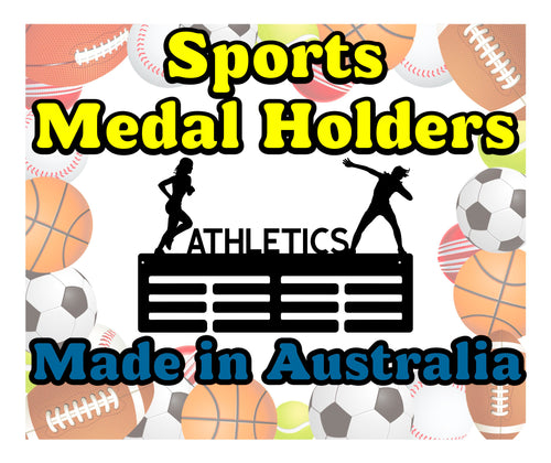 Acrylic Medal Holder - Personalised Medal Holder - Female Athletics Medal Holder