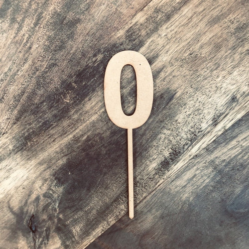 10cm 0 Number Cake Topper #0 ARB - SugarBooCakeToppersNumbersSugarBooBespokeGiftsSugarBooCakeToppers