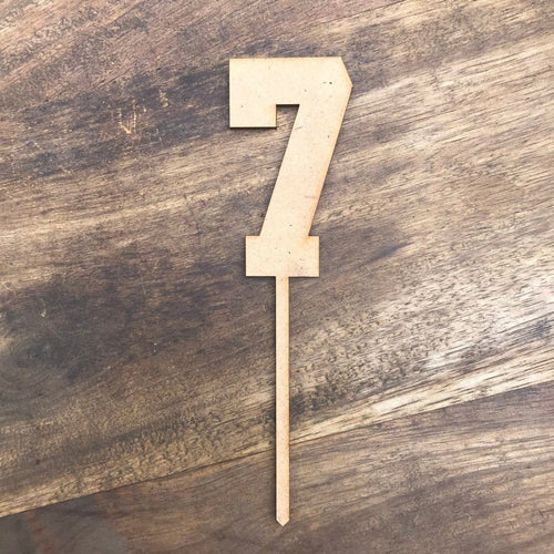 10cm 7 Number Cake Topper #7 ATH - SugarBooCakeToppersNumbersSugarBooBespokeGiftsSugarBooCakeToppers