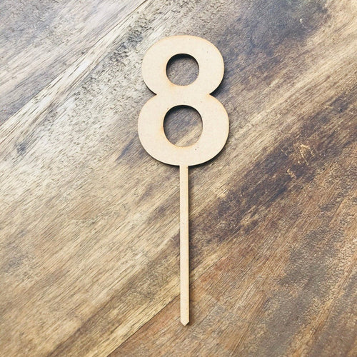 10cm 8 Number Cake Topper #8 AR - SugarBooCakeToppersNumbersSugarBooBespokeGiftsSugarBooCakeToppers