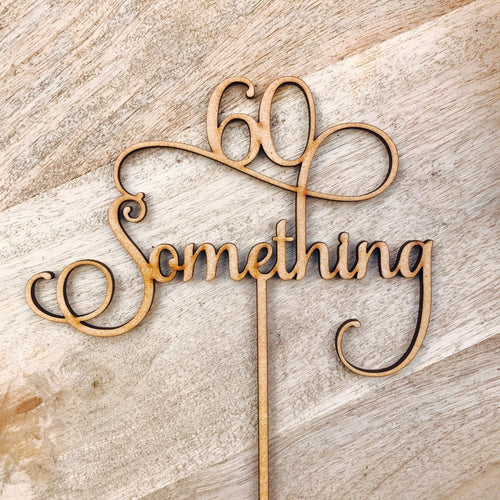 60 Something Cake Topper 60th Birthday Cake Topper - SugarBooCakeToppersBirthdaySugarBooBespokeGiftsSugarBooCakeToppers