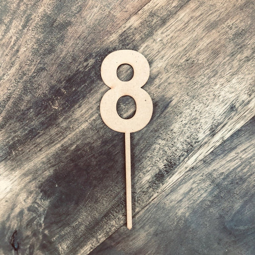 8cm 8 Number Cake Topper #8 ARB - SugarBooCakeToppersNumbersSugarBooBespokeGiftsSugarBooCakeToppers