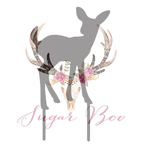 Baby Deer Silhouette Cake Topper BABYDS1 - SugarBooCakeToppersSilhouette Cake ToppersSugarBooBespokeGiftsSugarBooCakeToppers