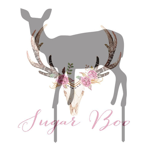 Baby Deer Silhouette Cake Topper BABYDS3 - SugarBooCakeToppersSilhouette Cake ToppersSugarBooBespokeGiftsSugarBooCakeToppers