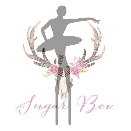 Ballerina Silhouette Cake Topper BALS4 - SugarBooCakeToppersSilhouette Cake ToppersSugarBooBespokeGiftsSugarBooCakeToppers