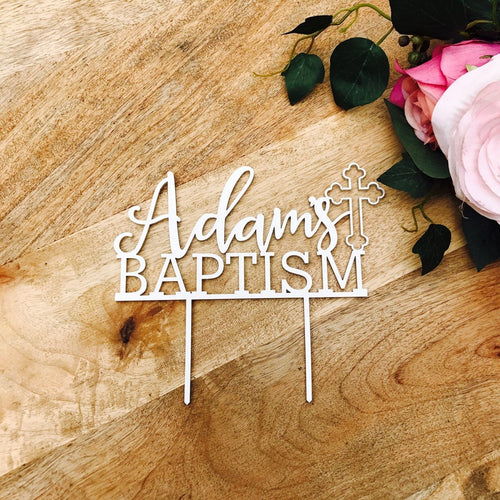 Baptism Cake Topper LVSY - SugarBooCakeToppersCustom ReligiousSugarBooBespokeGiftsSugarBooCakeToppers