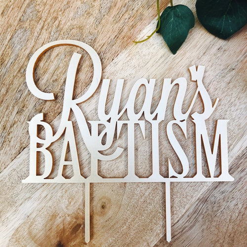 Baptism Cake Topper Personalised Cake Topper - SugarBooCakeToppersCustom ReligiousSugarBooBespokeGiftsSugarBooCakeToppers