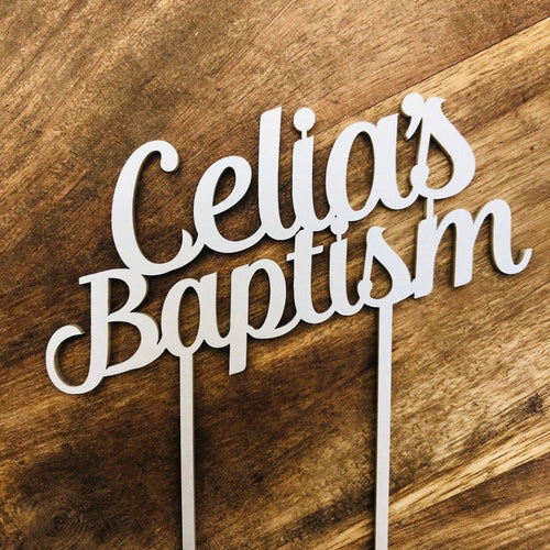 Baptism Cake Topper Personalised Confirmation KTY - SugarBooCakeToppersCustom ReligiousSugarBooBespokeGiftsSugarBooCakeToppers