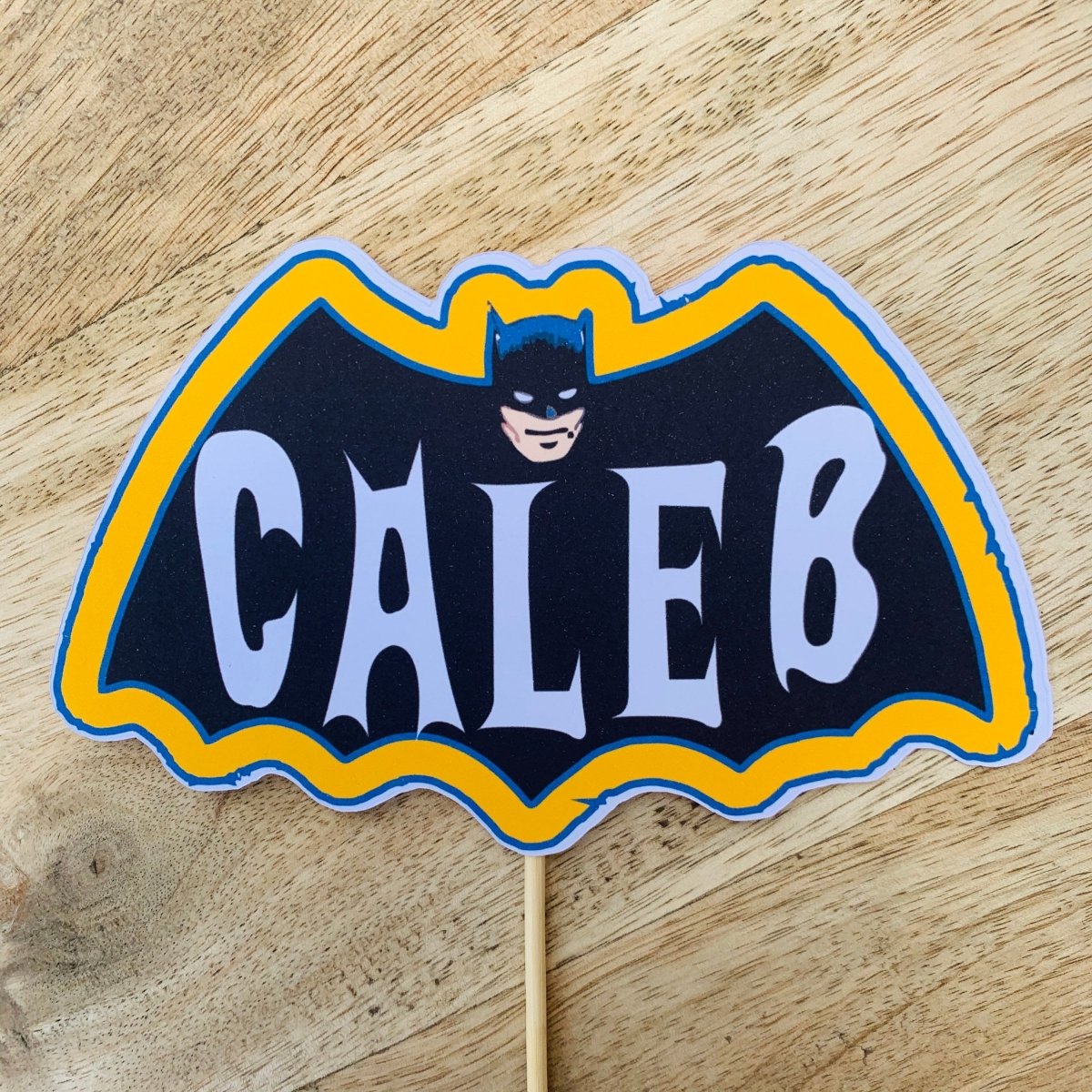 Cake Topper Acrylic Batman Logo | The Party's Here